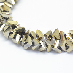 Chapelets de perles en verre électroplaqué&nbsp;EGLA-J143-B-FP01