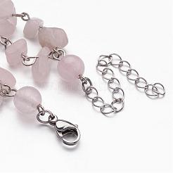 Edelstein-Chip Perlen Armbänder&nbsp;BJEW-JB02539