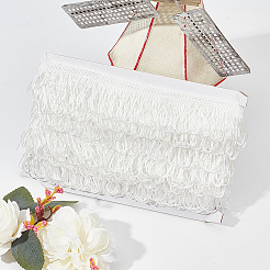 Ruban de dentelle à pampilles en polyester&nbsp;DIY-WH0308-535A