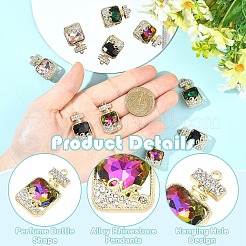 12 stücke 4 farben legierung strass anhänger&nbsp;FIND-YW0011-80