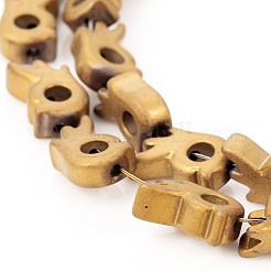 PVD-Vakuumbeschichtung nicht magnetischer Stränge synthetischer Hämatitperlen&nbsp;G-F682-19-F