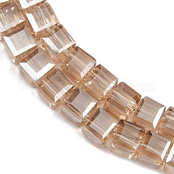 Chapelets de perles en verre transparent électrolytique&nbsp;EGLA-B011-07A-PL01