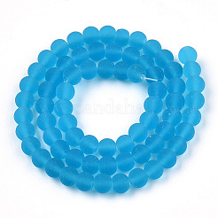 Fili di perline do vetro trasparente&nbsp;LS-GLAA-T032-T6mm-MD06