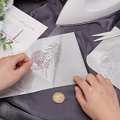 Herz mit Flügel Glitzer Hotfix Strass&nbsp;DIY-WH0301-41