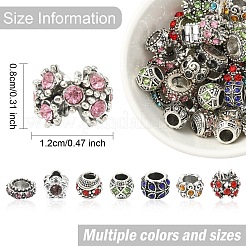 40 stücke 8 arten legierung strass europäischen perlen&nbsp;MPDL-YW0001-04