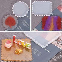 Gewellte Cup Pad Silikonformen&nbsp;DIY-OC0002-04
