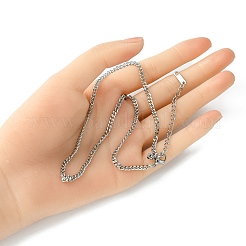 Collar de cadena de eslabones de acero inoxidable 304 para hombres y mujeres.&nbsp;NJEW-YW0001-14