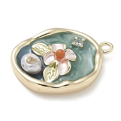 Pendenti in zirconi cubici trasparenti in micro pavè di ottone&nbsp;KK-M308-07G-02