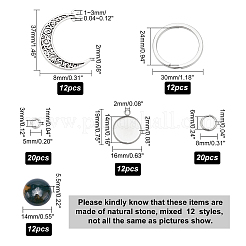 Kit fai da te per realizzare un portachiavi a forma di mezzaluna&nbsp;DIY-PH0006-44