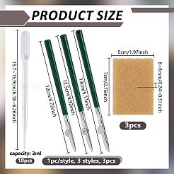 3 Stück 3 Stile Kunst-Lenkstift&nbsp;AJEW-GA0009-74