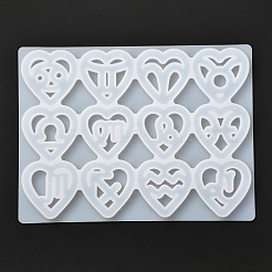 Herz mit Konstellation Silikon Anhängerformen&nbsp;DIY-I065-12
