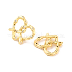 Boucles d'oreilles en laiton pour femmes&nbsp;EJEW-U015-22G-02