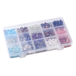 180 g Set aus 15 Arten natürlicher und synthetischer gemischter Edelsteinperlen&nbsp;G-FS0005-73