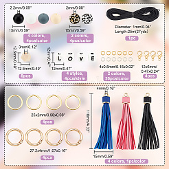 Kits de fabrication de porte-clés et de bracelets avec mots d'amour à faire soi-même&nbsp;DIY-PH0008-76