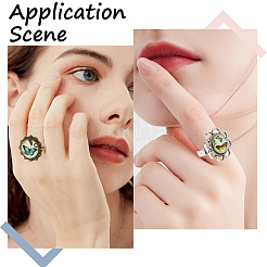 DIY-Set zur Herstellung von Fingerringen mit blanker Kuppel&nbsp;DIY-SC0022-14