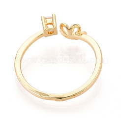 Blume Messing Micro Pave Zirkonia Cup Peg Ring Einstellungen&nbsp;X-KK-N274-15G