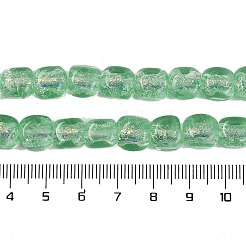 Handgefertigte Stränge aus Folien-Bunte Malereiperlen&nbsp;FOIL-K003-05E