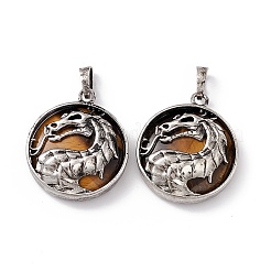 Natürlichen Tigerauge Anhänger&nbsp;G-H281-05I