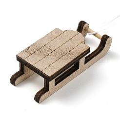 Décorations de pendentif en bois inachevé de noël&nbsp;WOOD-D026-01F