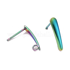 Placcatura ionica (ip) 304 acciaio inossidabile orecchini a perno&nbsp;STAS-H467-05M