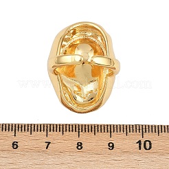 Messing-ABS-Kunststoff-Perlenmanschettenringe für Frauen&nbsp;RJEW-L132-02G
