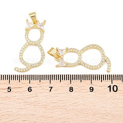 Ottone micro spianare pendenti zirconi&nbsp;KK-C162-079G-01