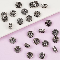 Abalorios de latón Diamante de imitación espaciador&nbsp;RB-A014-Z7mm-01B