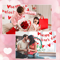 2 Satz Papierflaggen in 2 Stilen zum Thema Valentinstag&nbsp;AJEW-CP0005-86