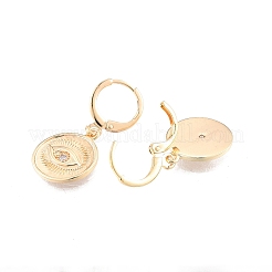 Klare kubische Zirkonia-Pferdeauge-Ohrringe mit Brisuren&nbsp;EJEW-N012-104LG