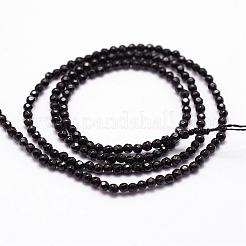 Natürliche schwarze Onyxperlenstränge&nbsp;G-N0171-10-3mm