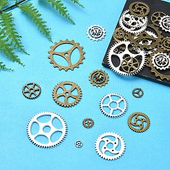 36 Stück 12 Stile Steampunk-Anhänger aus tibetischem Legierungsstil&nbsp;TIBEP-YW0001-89