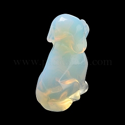 Opalit geschnitzte Hundefiguren&nbsp;DJEW-F025-01F