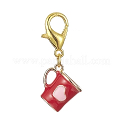 Teetasse mit herzförmiger Emaille-Anhängerdekoration&nbsp;HJEW-JM01041