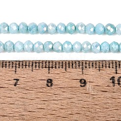 Brins de perles de verre rondelles teintées anti-ternissement&nbsp;LS-EGLA-T021-3mm-17-07