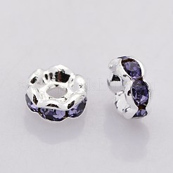 Perline distanziatori strass in ottone&nbsp;RB-A014-L5mm-18S-NF