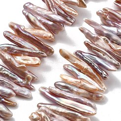 Fili di perle di perline keshi barocche naturali&nbsp;PEAR-P064-03C-01A