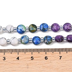 Rangs de perles en jade blanc naturel teint&nbsp;G-Z135-B03