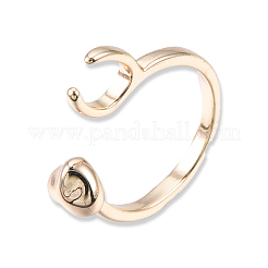 Anello polsino aperto in ottone senza cadmio e senza nichel e senza piombo&nbsp;RJEW-N039-04LG