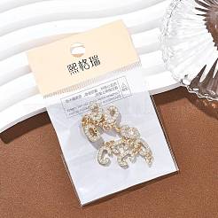 Ciondoli Shegrace in ottone con micro pavé di zirconi cubici trasparenti&nbsp;XGRQ29929-394G-C