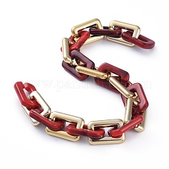 Catene a maglia boston in plastica ccb fatte a mano&nbsp;AJEW-JB00683-05
