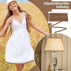 Marguerite fleur de soleil décorant des bordures en dentelle de polyester&nbsp;OCOR-NB0001-41C