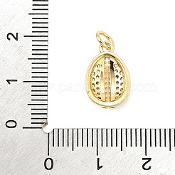 Rack-Beschichtung Messing Micro Pave klar Kubisch Zirkonia Charms&nbsp;ZIRC-I057-01G-01