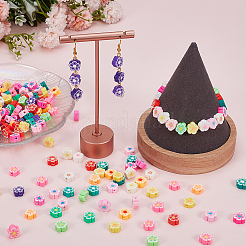 400pcs handgemachte Polymer-Ton-Blume Pflaumenblütenperlen&nbsp;CLAY-SP0001-17