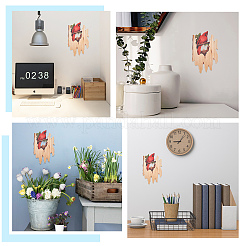 Hängende Ornamente aus Holztieren&nbsp;HJEW-WH0053-08E