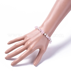 Bracelets en perles de quartz rose naturel&nbsp;BJEW-JB04933-01