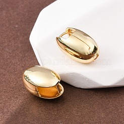 Boucles d'oreilles créoles ovales en laiton&nbsp;EJEW-H178-15G