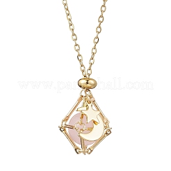 3 pièce 3 styles 304 en acier inoxydable pochette en macramé vide pendentif étoile lune chaîne de câble colliers&nbsp;NJEW-JN05282