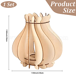 Vase puzzle en bois à faire soi-même&nbsp;AJEW-CN0008-16B