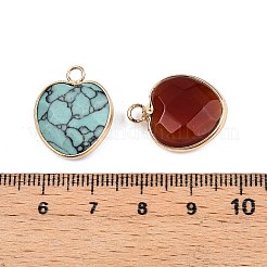 Facettierte Anhänger aus natürlichen und synthetischen Steinen&nbsp;KK-N254-179G