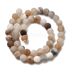 Natürliche druzy Achat Perlen Stränge&nbsp;G-Z098-A01-8mm